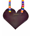 Upcycled Leather Heart Bag