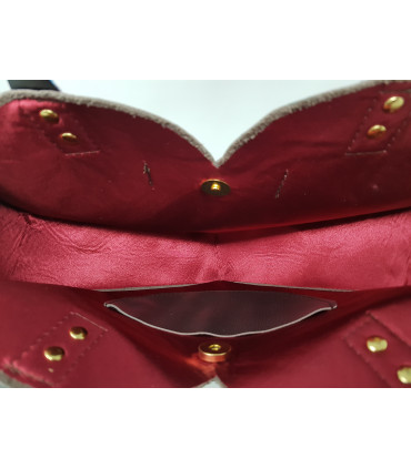 Upcycled Leather Heart Bag