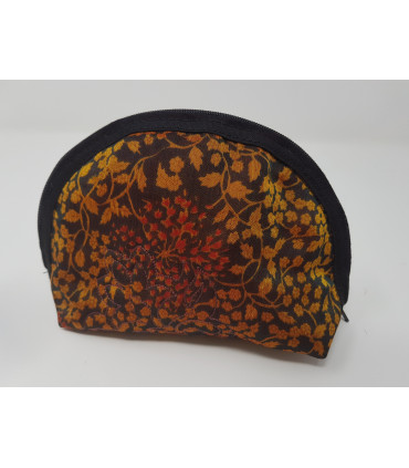 Quilted Silk Upcycled zipped case