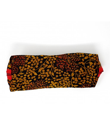 Black/Gold Upcycled Silk Zipped Case