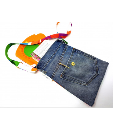 Upcycled Denim Cross body bag