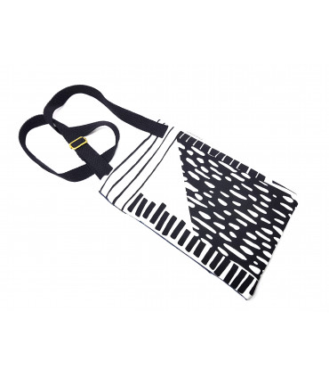 Monochrome Upcycled Denim Cross body bag