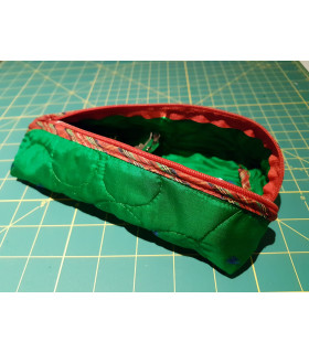 Quilted Green Silk Upcycled zipped case