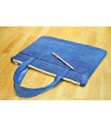 Upcycled Denim laptop bag