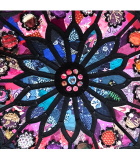 Fabric Stained Glass Rose Window