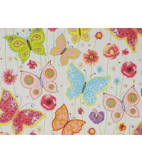 Butterfly cotton fabric - 100% cotton