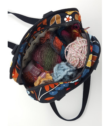 Cotton Canvas Crochet hook kit bag