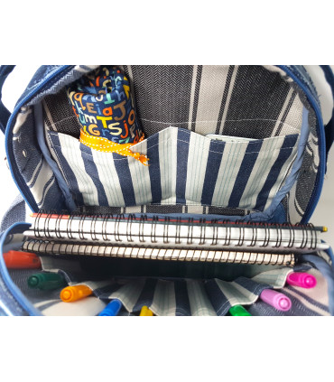 Upcycled Jeans Crochet hook kit bag