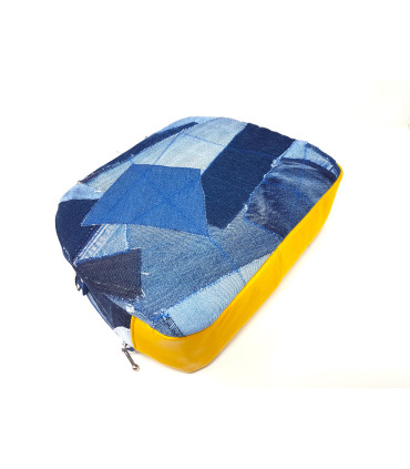 Upcycled Jeans Crochet hook kit bag