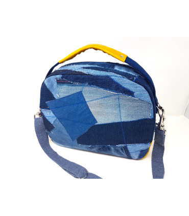 Upcycled Jeans Crochet hook kit bag