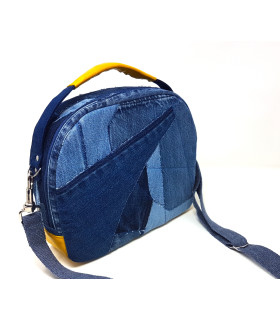 Upcycled Jeans Crochet hook kit bag