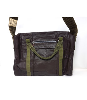 Upcycled Leather Laptop / Document Bag