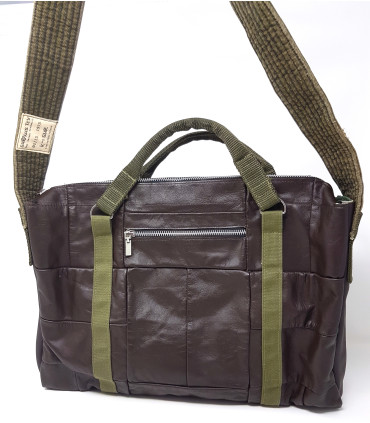 Upcycled Leather Laptop / Document Bag