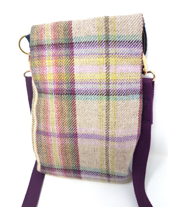 Upcycled Wool & Denim Cross body bag