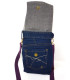Upcycled Wool & Denim Cross body bag