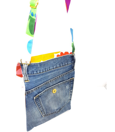 Upcycled Denim Cross body bag