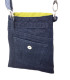 Upcycled Green Wool & Dark Denim Cross body bag
