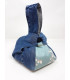 Upcycled Jeans Japanese knot bag with a twist