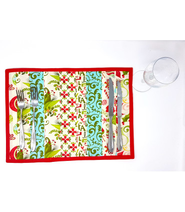 Christmas cotton placemats - table settings - dining linen