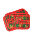 Upcycled set of two Christmas Placemats and coasters - Handmade from tartan fabric