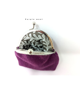 Upcycled Purple Wool Purse
